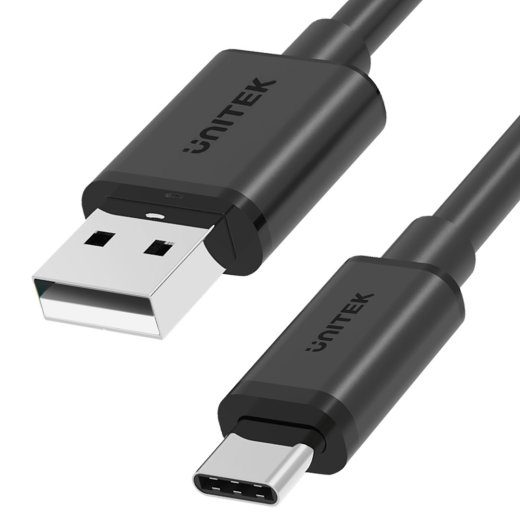 UNITEK KAABEL USB USB-A — USB-C 50CM, Y-C481BK MUST