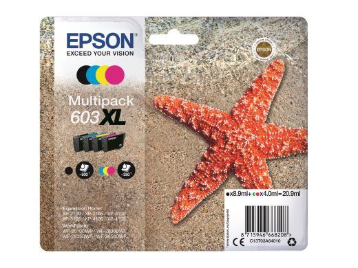 Epson 603XL Multipack must kollane cyan magenta tint C13T03A64010