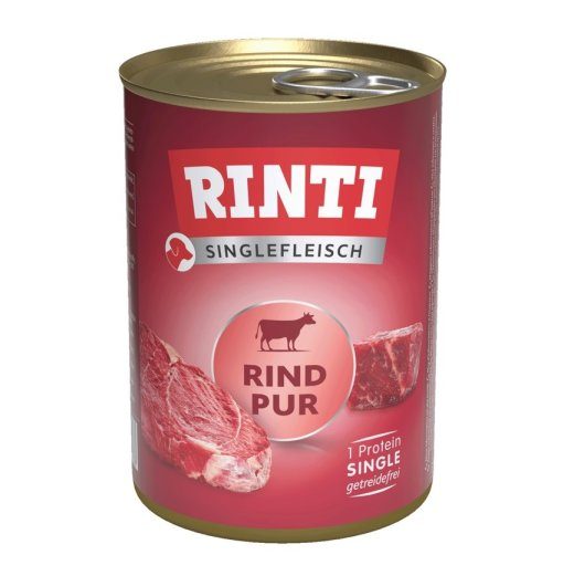 RINTI Singlefleisch Pur Veiseliha - märg koeratoit - 400g