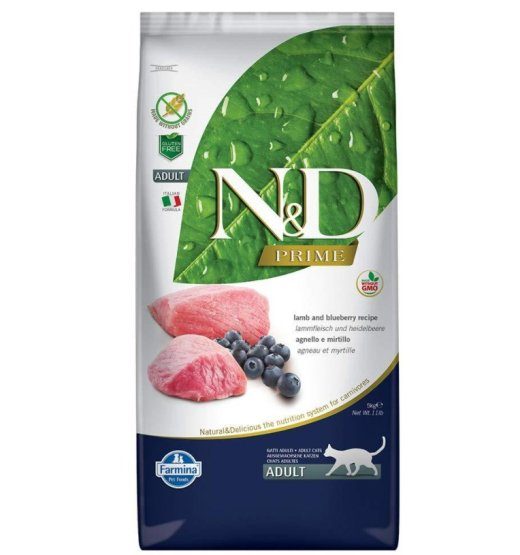FARMINA N&D Prime Lamb & Blueberry - kuiv kassitoit - 5 kg