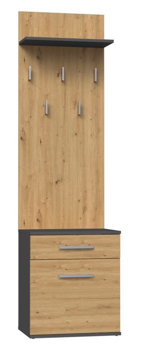 Topeshop DUO WIESZAK ANT/ART riide ripp, antrasiit, tamm