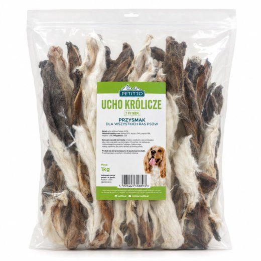 PETITTO Küülikukõrv karvaga Mono koerakompuu - 1kg