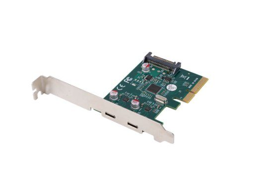 Lanberg PCI-Express X1 Card to 2X USB-C 3.2 GEN 2X1 Low profile PCE-UC3-002