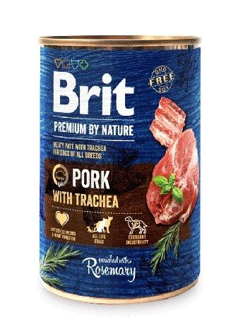 BRIT Premium by Nature Pork with Trachea - Niiske koeratoit - 400 g