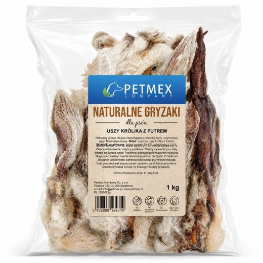 PETMEX küülikukõrvad karvaks - koeranäpp - 1kg