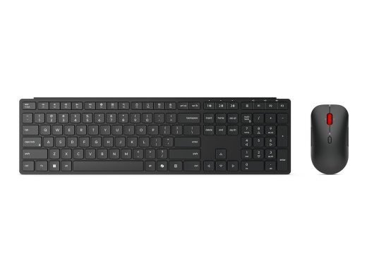 LENOVO Pro Combo 6000 klaviatuur ja hiire komplekt juhtmevaba 2.4 GHz Bluetooth 5.3 US koos Euro sümbooliga eclipse must pruun kast ()