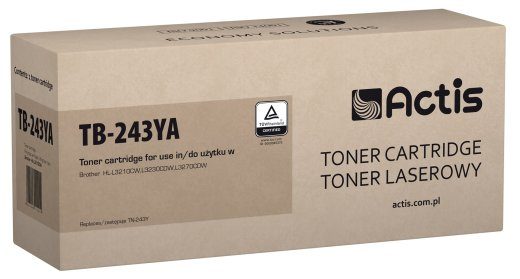 Actis TB-243YA toner (asendaja Brother TN-243Y jaoks; Standard; 1000 lehekülge; kollane)