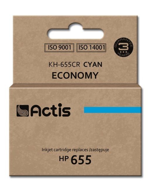 Actis KH-655CR tint (asendus HP 655 CZ110AE jaoks; Standard; 12 ml; tsüaan)