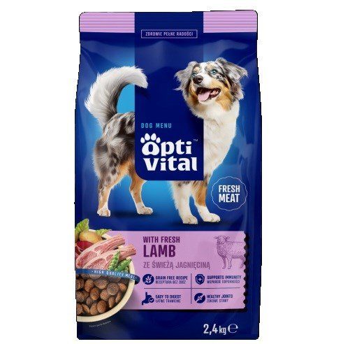 OPTIVITAL värske lambaliha - kuivkoeratoit - 2.4kg