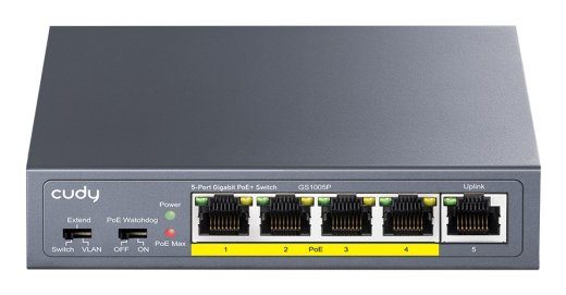 Cudy GS1005P Halvumata Gigabit Ethernet Võrukaabel Lüliti Poe-ga Hall