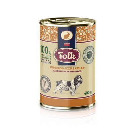 FOLK Traditsiooniline poola jänku pidu - märgkoeratoit - 400g