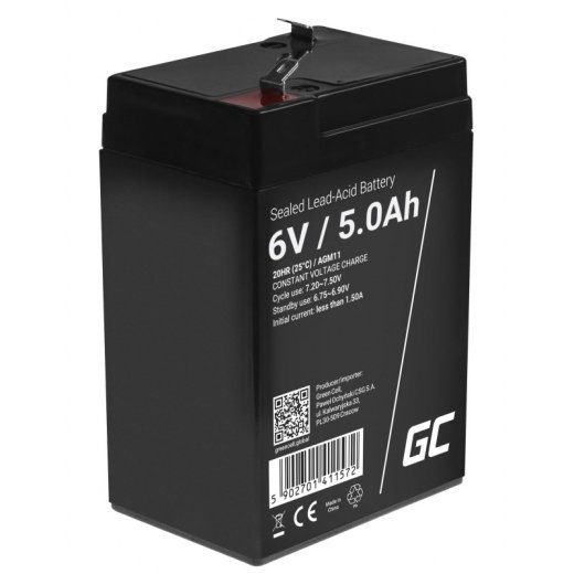Green Cell AGM11 UPS aku Müüritud tõkkeline hapnikku (VRLA) 6 V 5 Ah