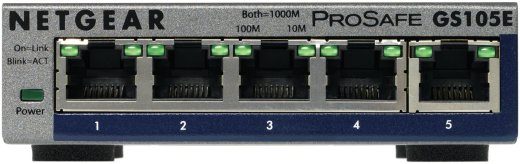 NETGEAR GS105E-200PES valdomasis tinklo keitiklis L2/L3 Gigabit Ethernet (10/100/1000) pilkas