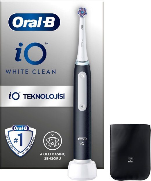 Oral-B Electric Toothbrush iO White Clean Rechargeable For adults Number of brush heads included 1 Number of teeth brushing modes 2 Black/White