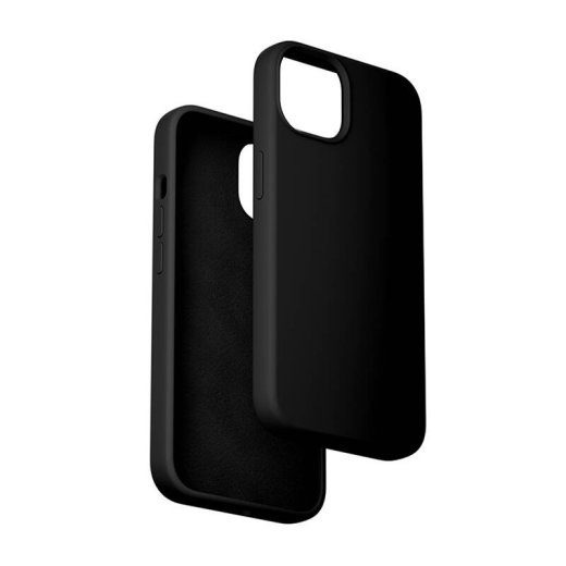 Vention KUFB0-20 Silikoonist kott iPhone 15 Plus jaoks (must)