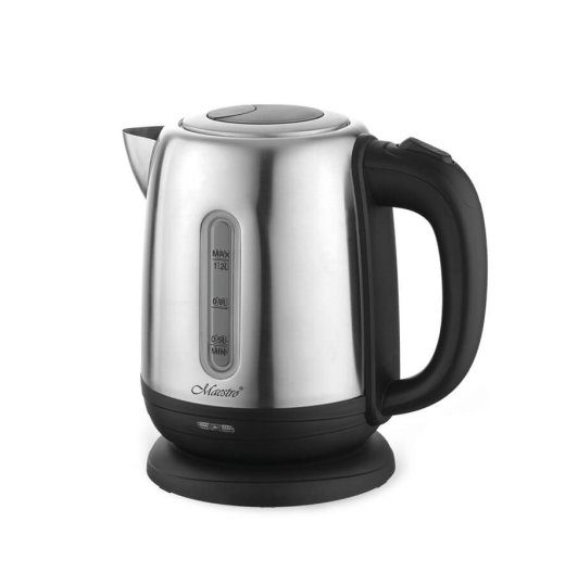 MAESTRO MR-027 elektrinis vandens katilas 1.2 L 1630 W Plienas, Juodas