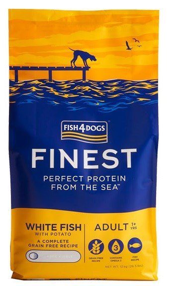 FISH4DOGS Finest Ocean valge kala M/L kuivkoeratoit 12kg