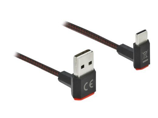 Delock lihtne USB Type-C kaabel 20cm must punane