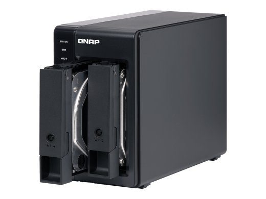 QNAP 2 Bay USB Type-C Direct Attached Storage with Hardware RAID TR-002 Micro 6 Black