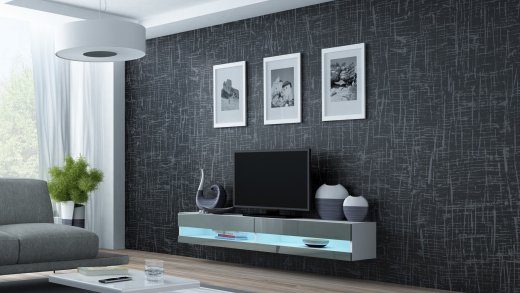 TV-statiiv VIGO NEW 30/180/40 valge/hall läik