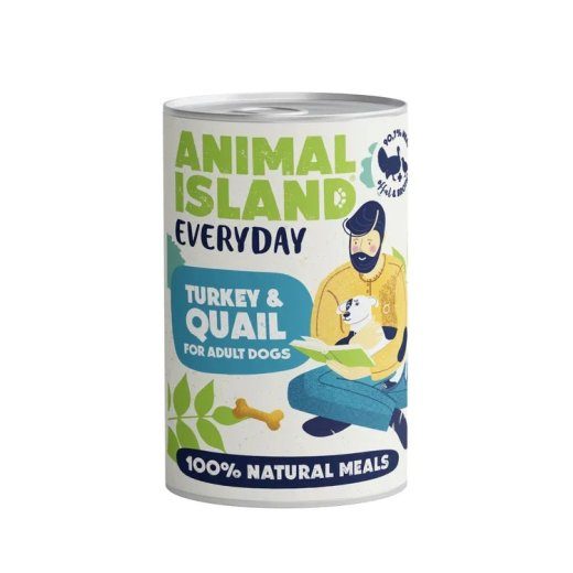 ANIMAL ISLAND Everyday Kalkun ja vutt - märg koeratoit - 400g