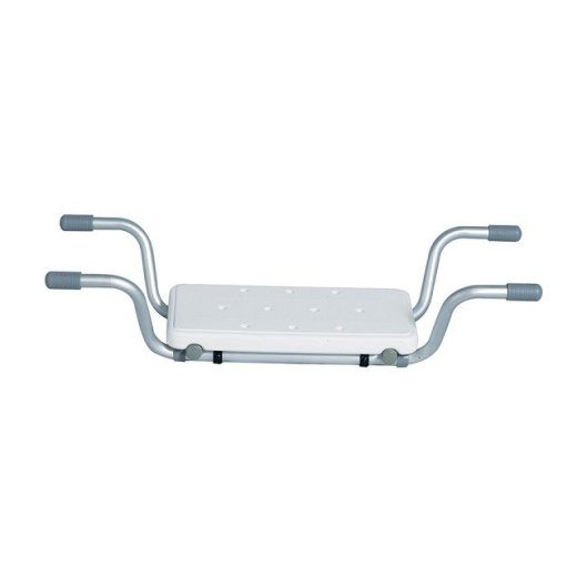 Adjustable recessed bathtub bench