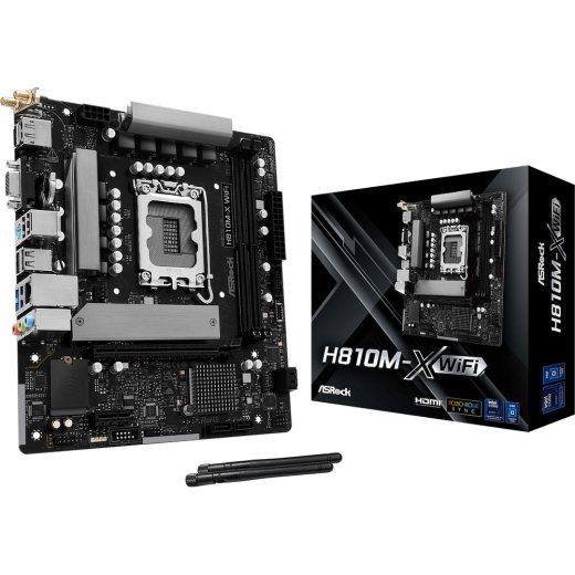 ASRock H810M-X WiFi Micro-ATX LGA1851 emaplaat