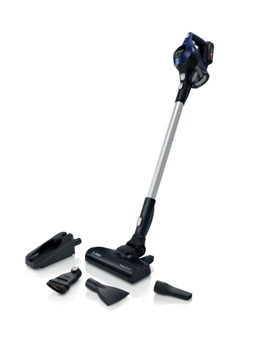 Bosch Serie 6 BBS611MAT stick vacuum/electric broom, 2-in-1 stick vacuum, Battery, Dry, Bagless, 0.3 L, Blue, 2.5 Ah