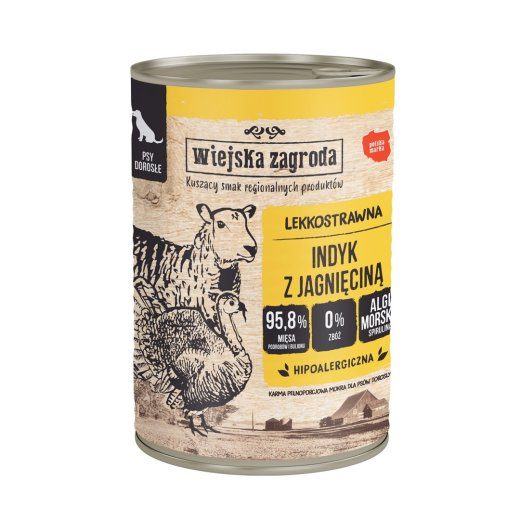 Wiejska Zagroda Kalkun ja lambaliha 400g