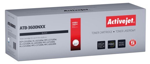 Activejet ATB-3600NXX Toon (asendab Brother TN3600XXL; Supreme; 11000 lehekülge; must)