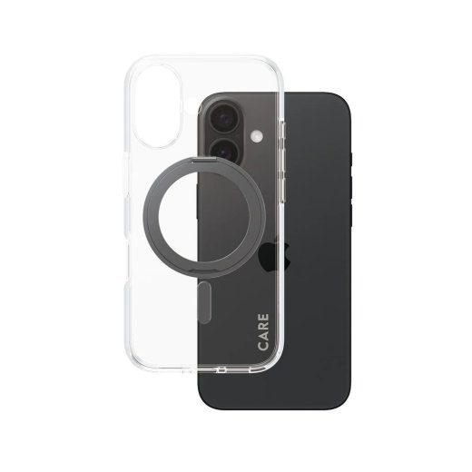 CARE Feature Case Tagakaas Apple iPhone 16 Taaskasutatud plastist Läbipaistev MagSafe