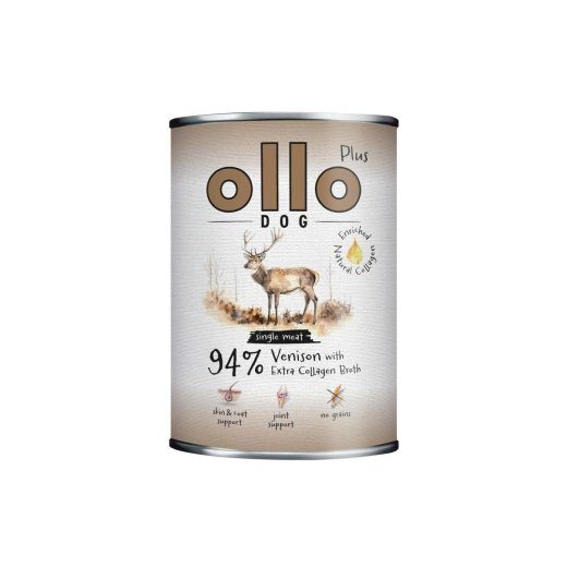 OLLO Plus Kollagen Mono Hirv - märgist koeratoit - 800g