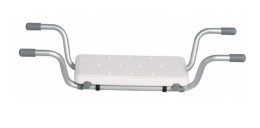 Adjustable recessed bathtub bench
