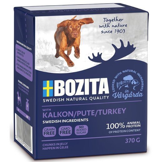 BOZITA Lihakillud kalkuniga želees märgkoeratoit - 370g
