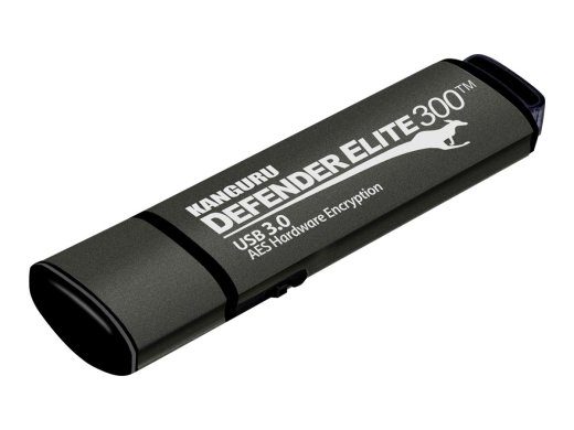 Kanguru krüpteeritud Defender Elite300 64GB USB 3.2 Gen 1 must