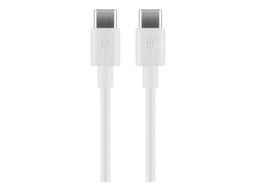 Goobay USB-C, įkrovos ir sinchronizavimo kabelis, 2 m, baltas Goobay