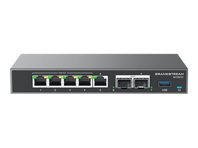 Grandstream GWN6000 Series GCC6010 maršrutizatorius 5-portų perjungiklis / 2-portų SFP perjungiklis 2.5Gbps kabelis