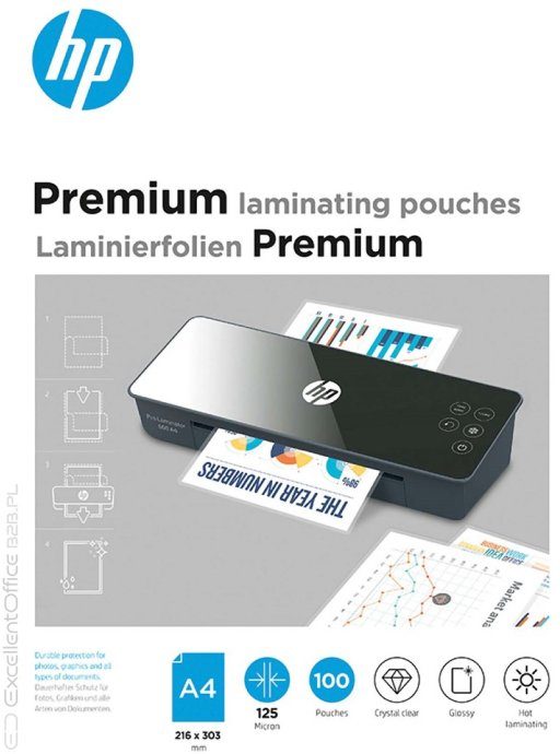 HP Premium laminavimo plėvelė A4 100 vnt.