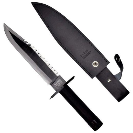 Cinema Classic Rambo I large knife with black leather scabbard CC-H1 360 mm