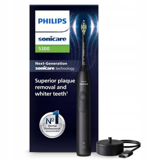 Philips Sonicare 5300 HX7101/01 Elektrinis dantų šepetėlis juoda