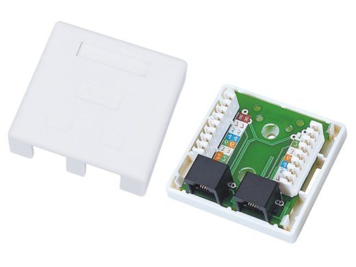 Alantec GN002 wire connector 2xRJ45 Valge