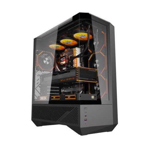 Darkflash DY460 arvutikorpuse (Must) + 4 ARGB ventilaatorit