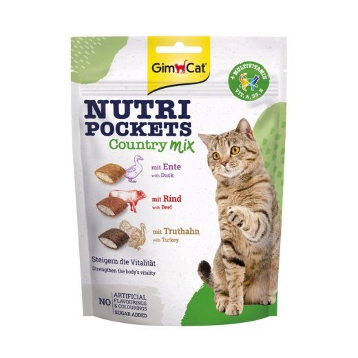 GIMCAT Nutri Pockets Country Mix kassile, 150g