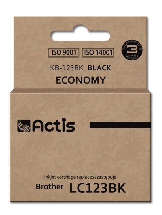 Actis KB-123Bk Tint (asendus Brother LC123BK/LC121BK jaoks; Standard; 15 ml; must)