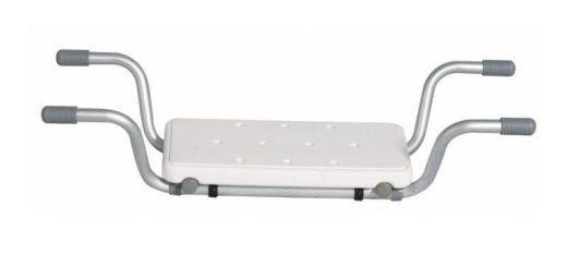 Adjustable recessed bathtub bench