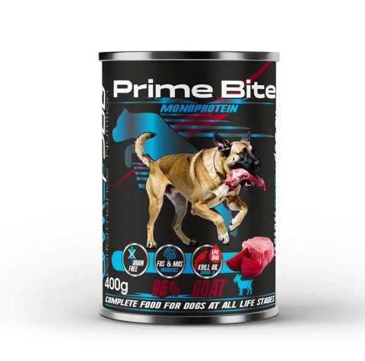 PRIME BITE Monoprotein Kitsepeedr peetiga - märg koeratoit - 400g
