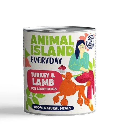 ANIMAL ISLAND Everyday Turkey and lamb - niiske koeratoit - 800g