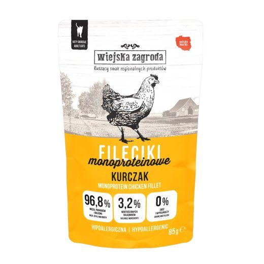 WIEJSKA ZAGRODA Chicken Monoprotein Fillets – kassatoit – 85g