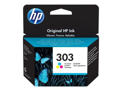 HP 303 värviline (tsaani, magenta, kollane) 165-leheküljeline tindikassett T6N01AE