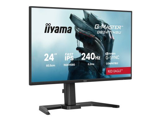 IIYAMA GB2471HSU-B1 24-tolline Fast IPS Gaming G-Master Red Eagle FreeSync Premium / G-Sync Compatible 1920x1080 240Hz 350cd/m²